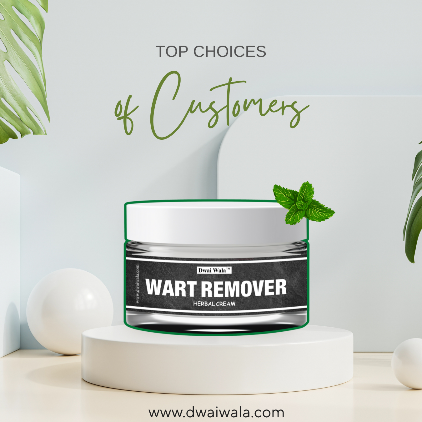 Herbal Wart Remover Cream – Natural Skin Tag, Mole & Wart Treatment